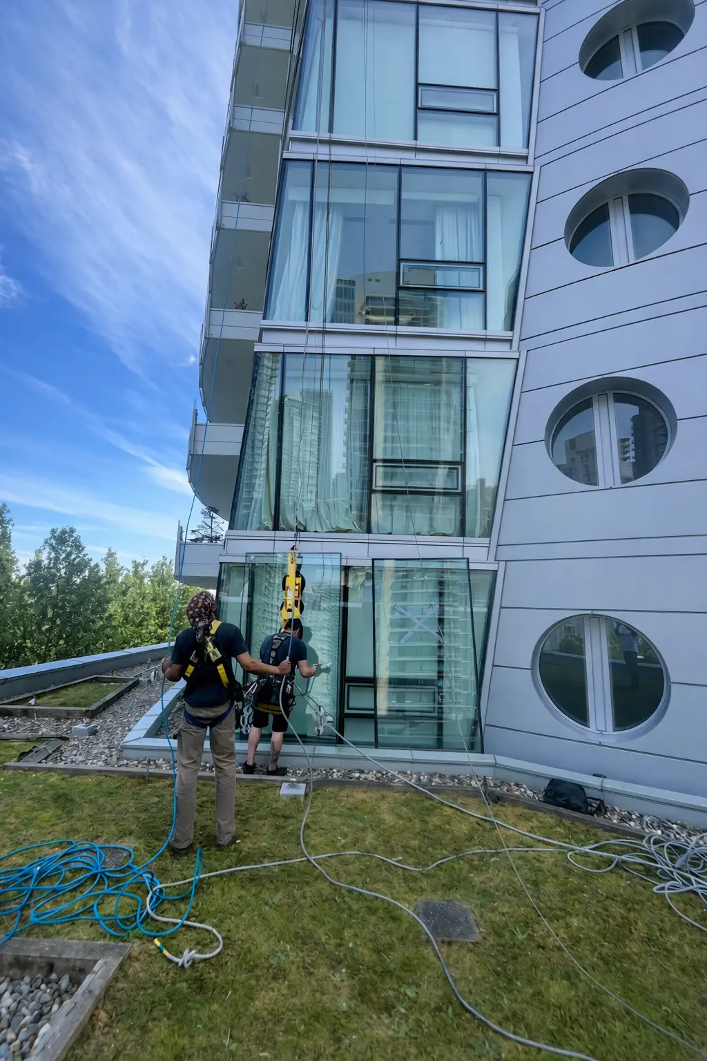 Commercial storefront glass installation in Vancouver by Vancity Glass professionals